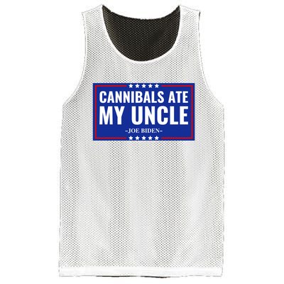 Cannibals Ate My Uncle Joe Biden Political Satire Trump 2024 Mesh Reversible Basketball Jersey Tank