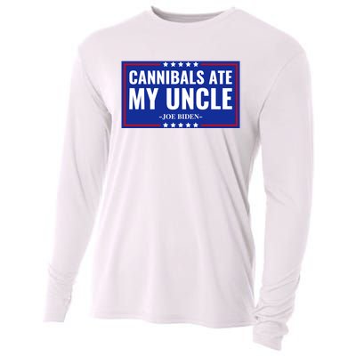 Cannibals Ate My Uncle Joe Biden Political Satire Trump 2024 Cooling Performance Long Sleeve Crew