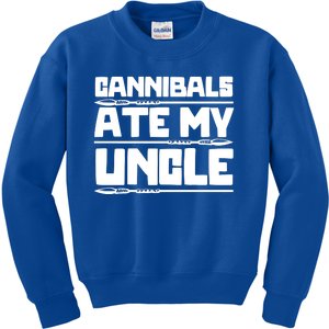 Cannibals Ate My Uncle Joe Biden Political Satire Trump 2024 Kids Sweatshirt