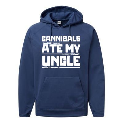 Cannibals Ate My Uncle Joe Biden Political Satire Trump 2024 Performance Fleece Hoodie