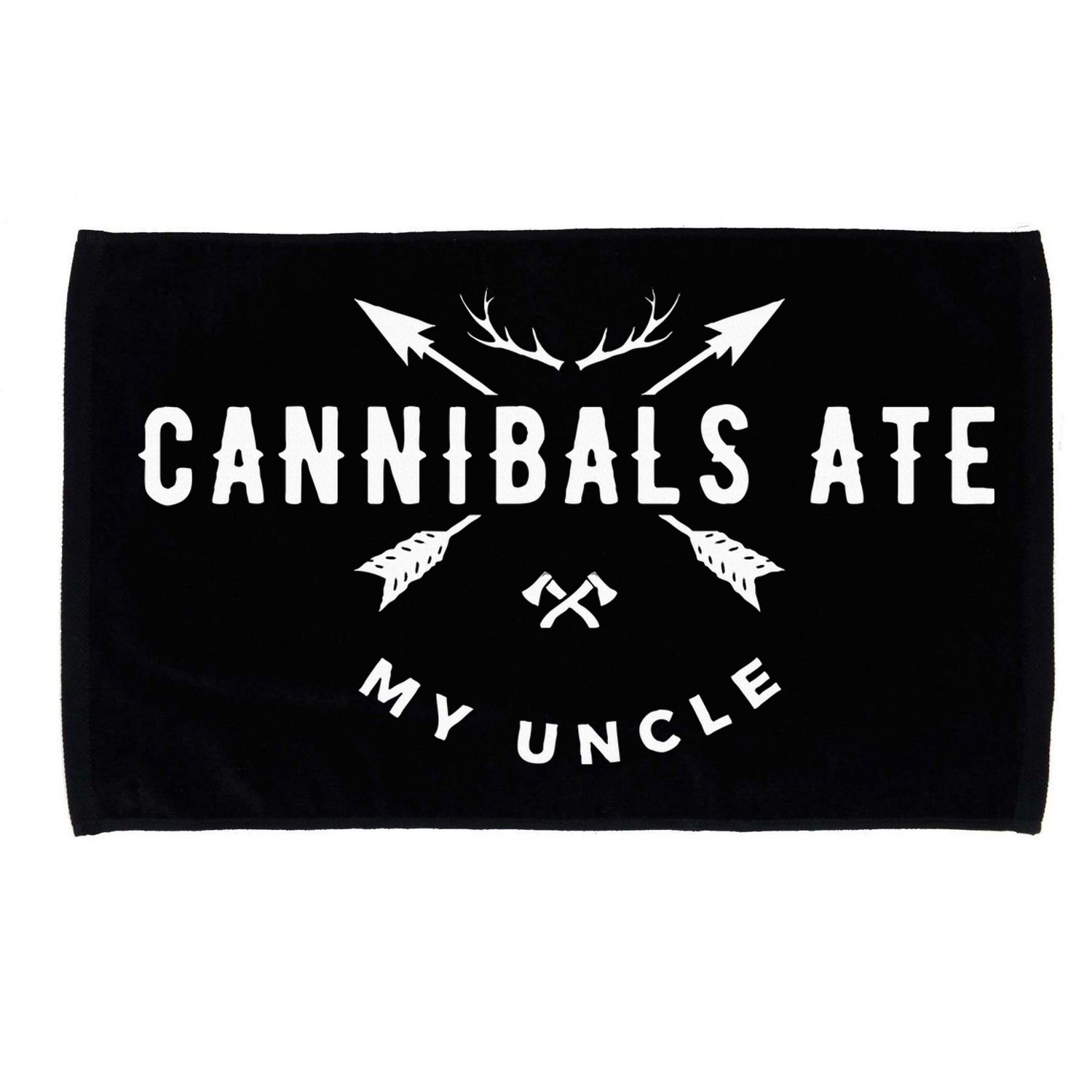 Cannibals Ate My Uncle Joe Biden Political Parody Microfiber Hand Towel