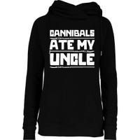 Cannibals Ate My Uncle Joe Biden Political Satire Trump 2024 Womens Funnel Neck Pullover Hood