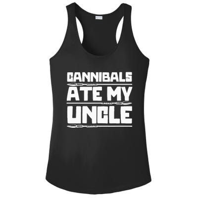 Cannibals Ate My Uncle Joe Biden Political Satire Trump 2024 Ladies PosiCharge Competitor Racerback Tank