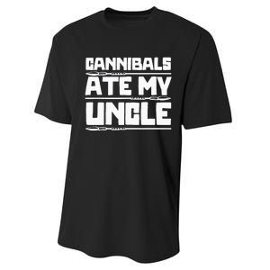 Cannibals Ate My Uncle Joe Biden Political Satire Trump 2024 Performance Sprint T-Shirt