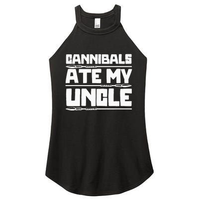 Cannibals Ate My Uncle Joe Biden Political Satire Trump 2024 Women's Perfect Tri Rocker Tank