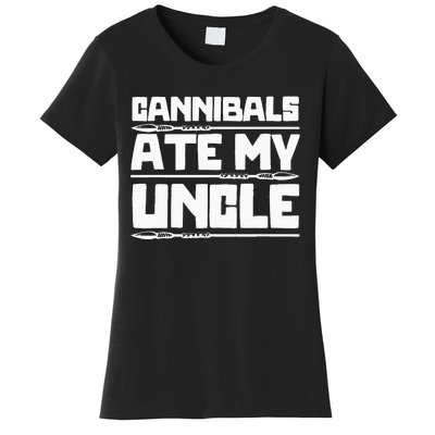 Cannibals Ate My Uncle Joe Biden Political Satire Trump 2024 Women's T-Shirt