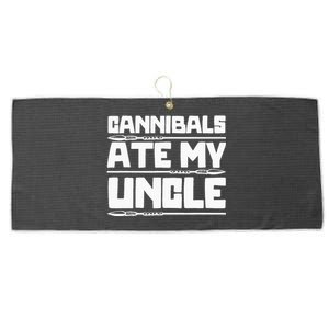 Cannibals Ate My Uncle Joe Biden Political Satire Trump 2024 Large Microfiber Waffle Golf Towel