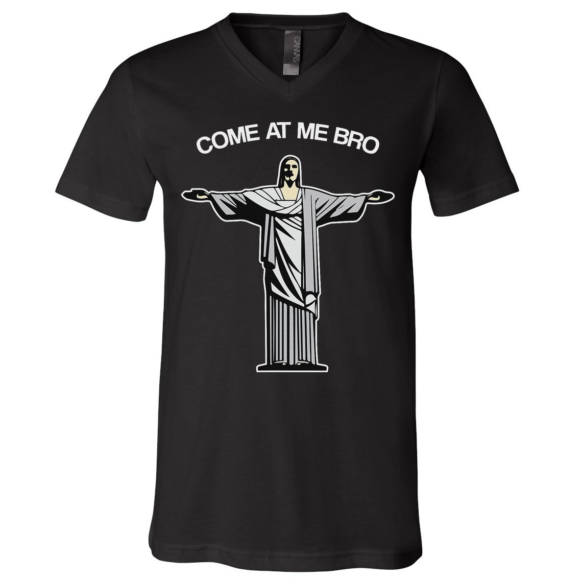 Come At Me Bro Funny Jesus V-Neck T-Shirt