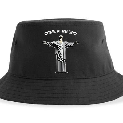 Come At Me Bro Funny Jesus Sustainable Bucket Hat