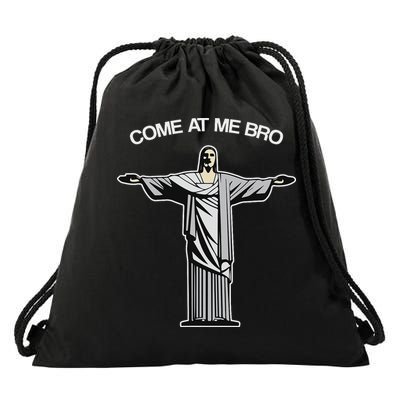 Come At Me Bro Funny Jesus Drawstring Bag