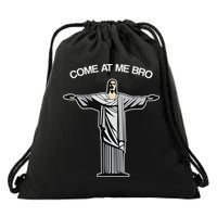 Come At Me Bro Funny Jesus Drawstring Bag