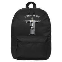 Come At Me Bro Funny Jesus 16 in Basic Backpack