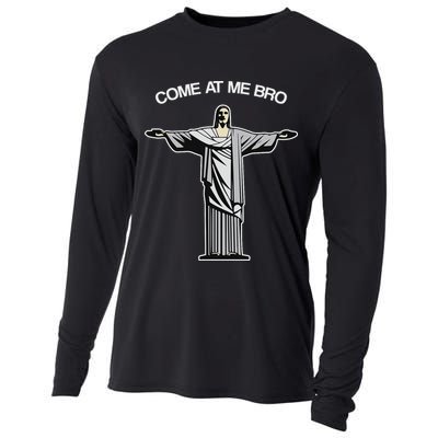Come At Me Bro Funny Jesus Cooling Performance Long Sleeve Crew