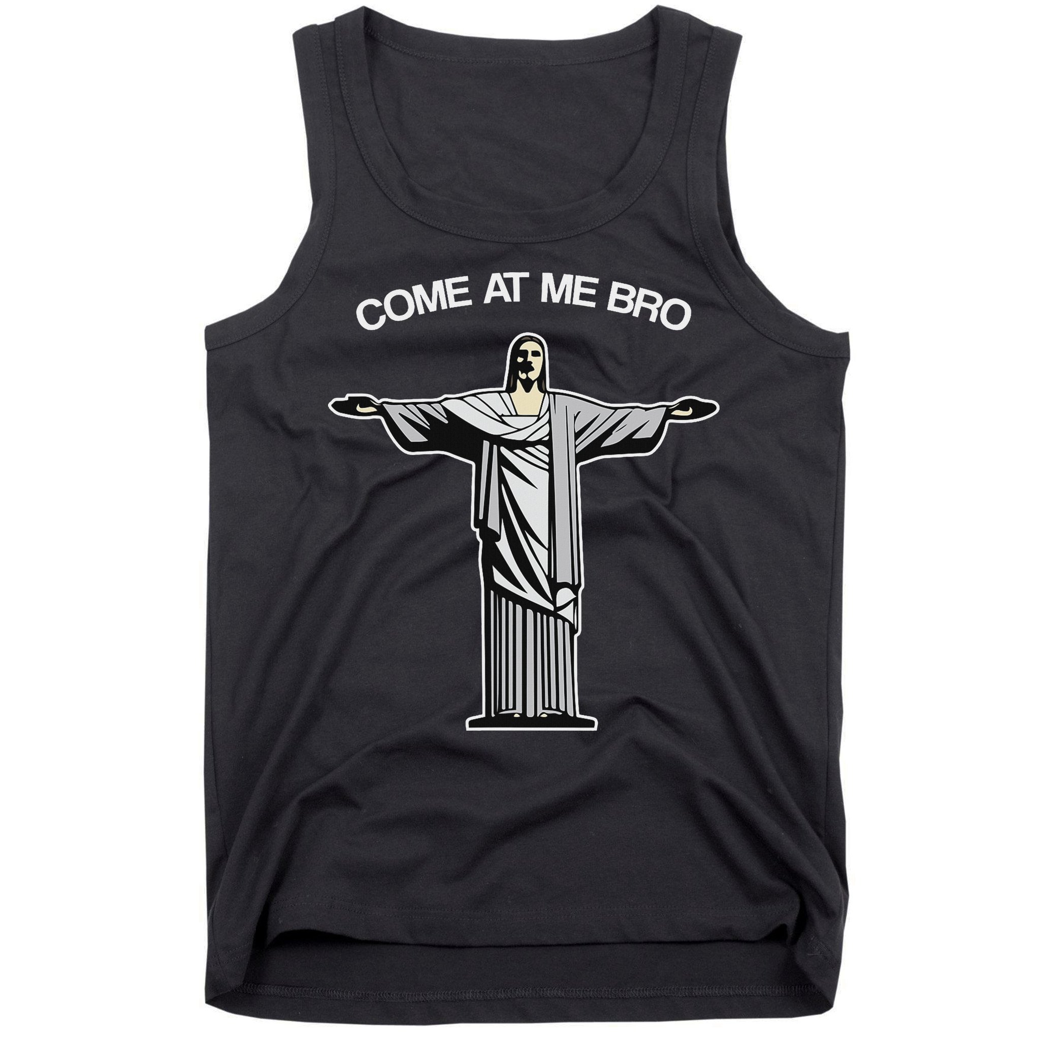 Come At Me Bro Funny Jesus Tank Top