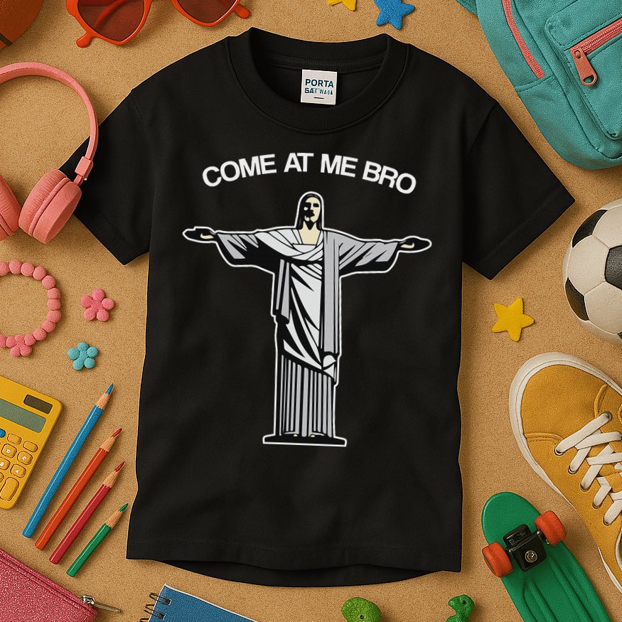 Come At Me Bro Funny Jesus Kids T-Shirt