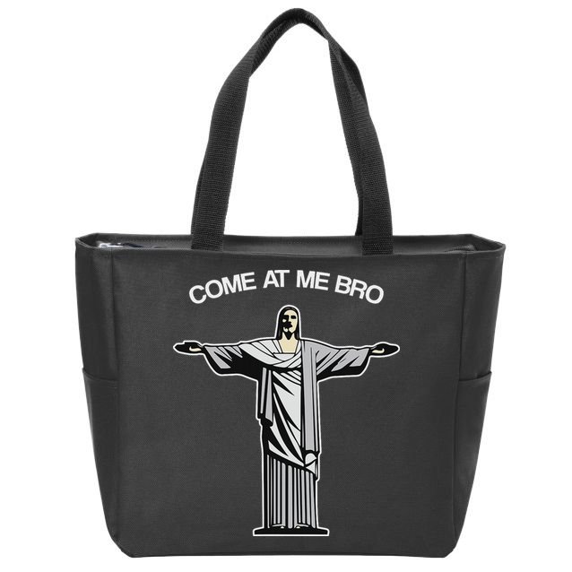 Come At Me Bro Funny Jesus Zip Tote Bag