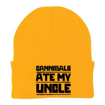 Cannibals Ate My Uncle Joe Biden Political Satire Trump 2024 Knit Cap Winter Beanie