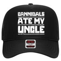 Cannibals Ate My Uncle Joe Biden Political Satire Trump 2024 High Crown Mesh Back Trucker Hat