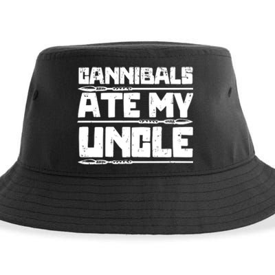 Cannibals Ate My Uncle Joe Biden Political Satire Trump 2024 Sustainable Bucket Hat