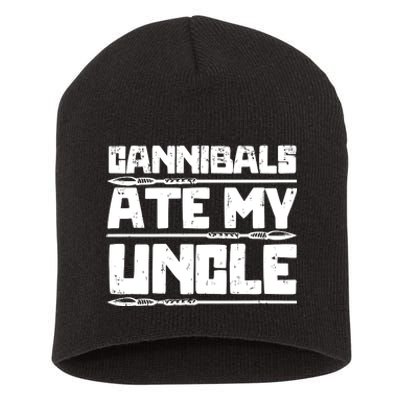 Cannibals Ate My Uncle Joe Biden Political Satire Trump 2024 Short Acrylic Beanie