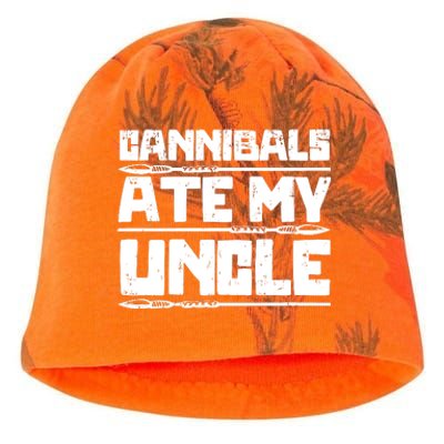 Cannibals Ate My Uncle Joe Biden Political Satire Trump 2024 Kati - Camo Knit Beanie