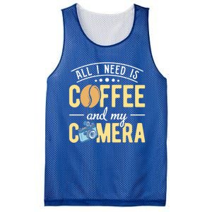 Coffee And My Camera Photography Camera Photographer Cool Gift Mesh Reversible Basketball Jersey Tank