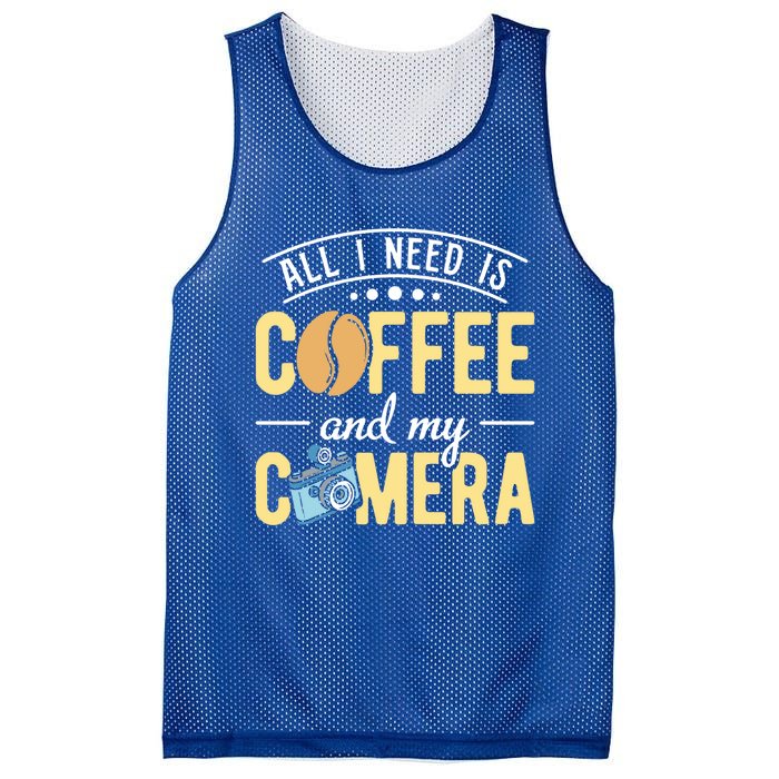 Coffee And My Camera Photography Camera Photographer Cool Gift Mesh Reversible Basketball Jersey Tank