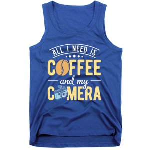 Coffee And My Camera Photography Camera Photographer Cool Gift Tank Top