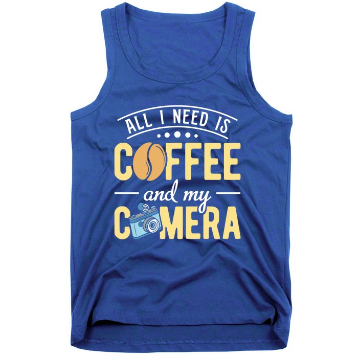 Coffee And My Camera Photography Camera Photographer Cool Gift Tank Top