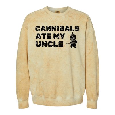 Cannibals Ate My Uncle Joe Biden Saying Funny Trump 2024 Colorblast Crewneck Sweatshirt