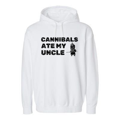 Cannibals Ate My Uncle Joe Biden Saying Funny Trump 2024 Garment-Dyed Fleece Hoodie