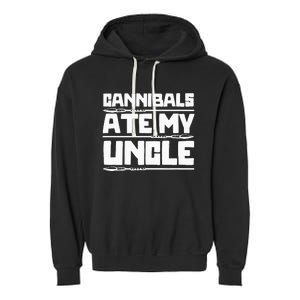 Cannibals Ate My Uncle Joe Biden Political Satire Trump 2024 Garment-Dyed Fleece Hoodie