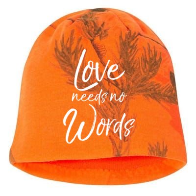 Cute Autism Mother Quote For Moms Gift Loves Needs No Words Gift Kati - Camo Knit Beanie