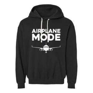 Cool Airplane Mode Design For Wo Pilot Airplane Lover Garment-Dyed Fleece Hoodie