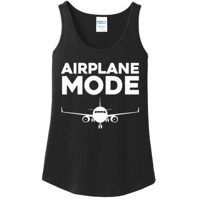 Cool Airplane Mode Design For Wo Pilot Airplane Lover Ladies Essential Tank