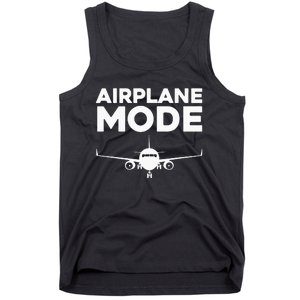 Cool Airplane Mode Design For Wo Pilot Airplane Lover Tank Top