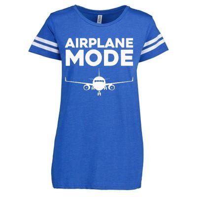 Cool Airplane Mode Design For Wo Pilot Airplane Lover Enza Ladies Jersey Football T-Shirt