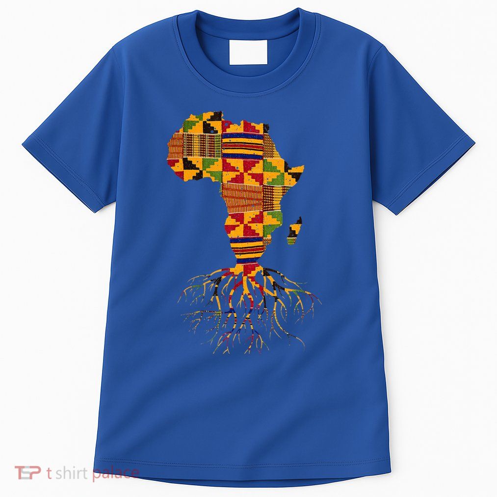 Cool Africa Map Traditional Kente Cloth African Roots Tall T-Shirt