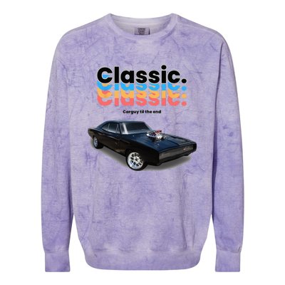 Classic American Muscle Car Colorblast Crewneck Sweatshirt