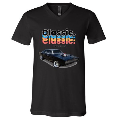 Classic American Muscle Car V-Neck T-Shirt