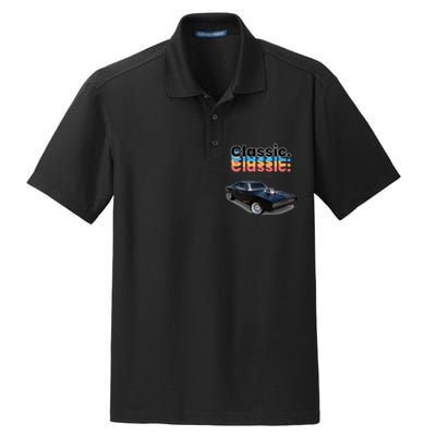 Classic American Muscle Car Dry Zone Grid Polo