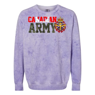 Canadian Army Military Veteran Colorblast Crewneck Sweatshirt