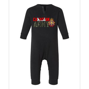 Canadian Army Military Veteran Infant Fleece One Piece