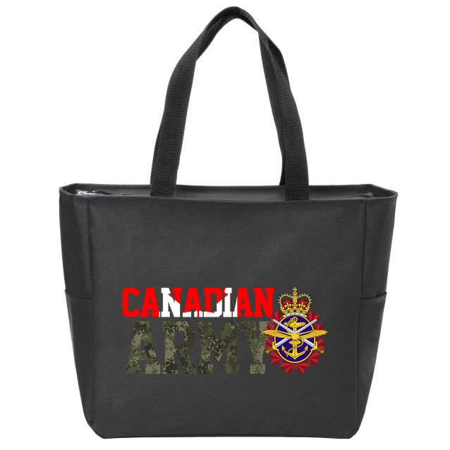 Canadian Army Military Veteran Zip Tote Bag