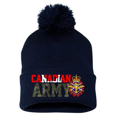 Canadian Army Military Veteran Pom Pom 12in Knit Beanie