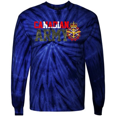 Canadian Army Military Veteran Tie-Dye Long Sleeve Shirt