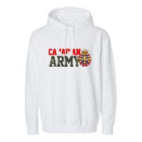 Canadian Army Military Veteran Garment-Dyed Fleece Hoodie
