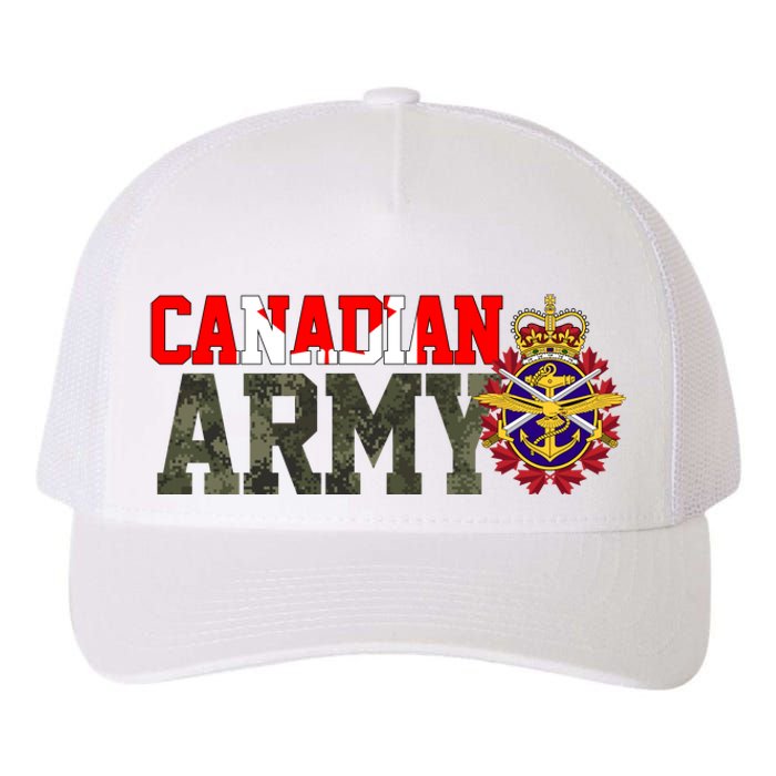 Canadian Army Military Veteran Yupoong Adult 5-Panel Trucker Hat