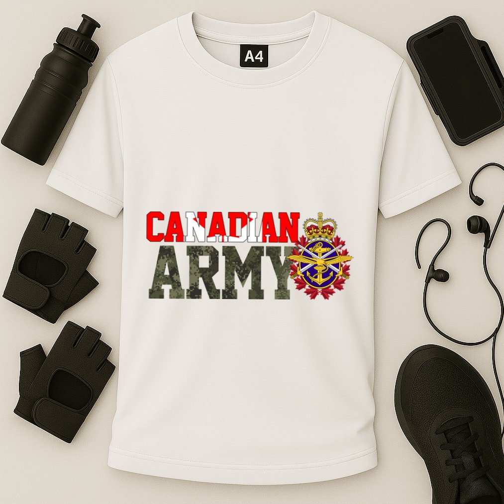 Canadian Army Military Veteran Cooling Performance Crew T-Shirt