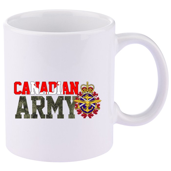 Canadian Army Military Veteran 11oz C Handle Ceramic Mug